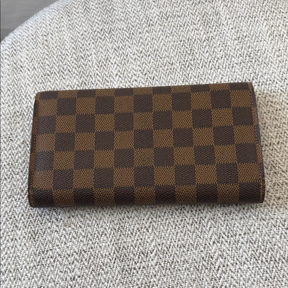 Louis Vuitton Brown Damier Ebene tri fold Wallet